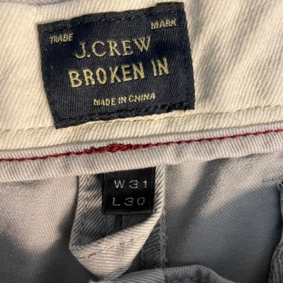 J. Crew Broken In Grey Chino Pants Bottoms - Picture 9 of 10